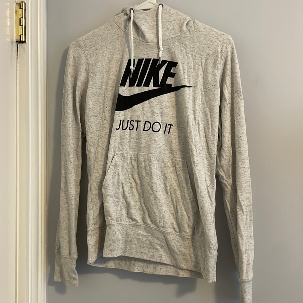 Thin whiteish Nike hoodie size large